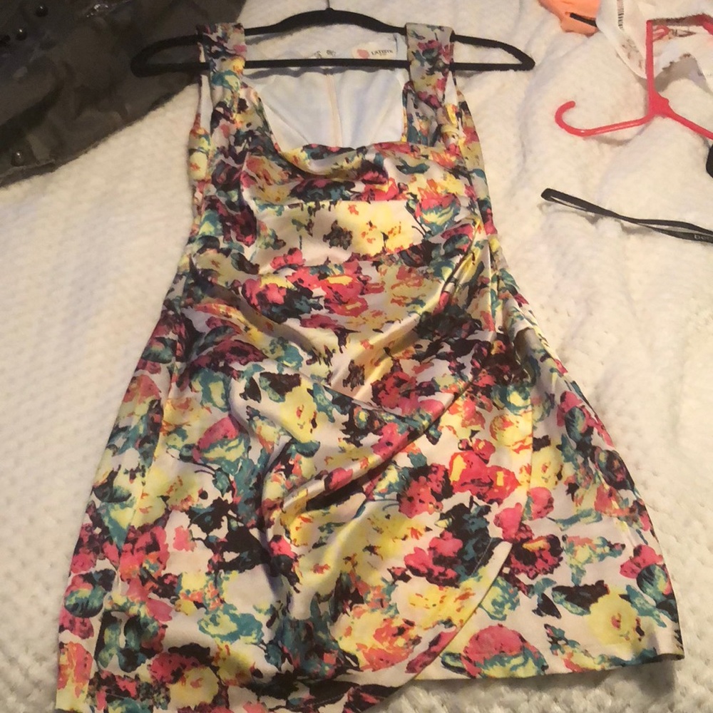Floral silk dress